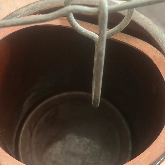 Brown Ceramic Cheese Crock Jar - Brown - Picture 4 of 6